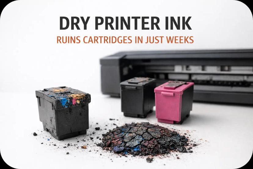 Printer Ink Dry Ruins Cartridges in Weeks… Unless You Do This